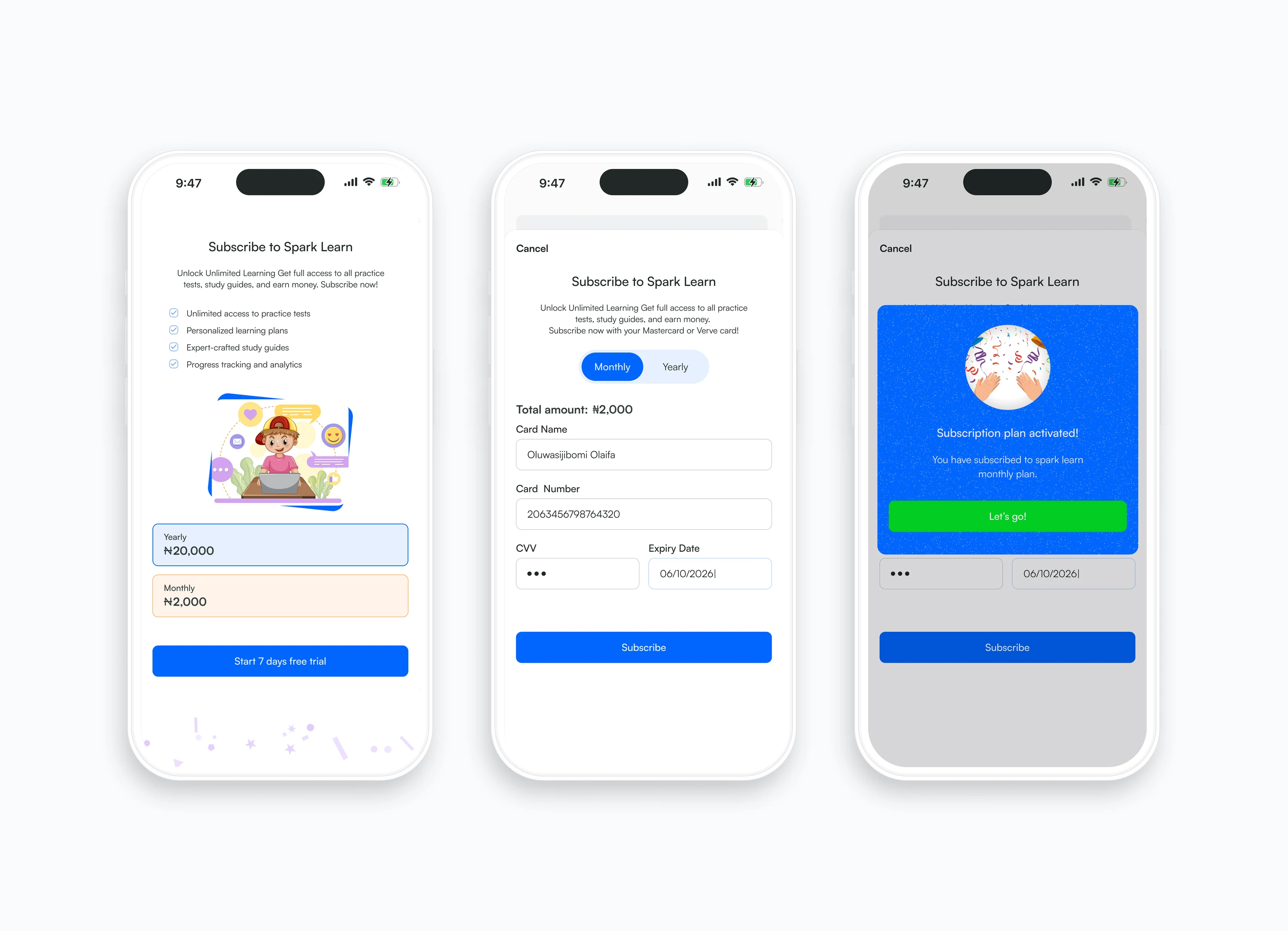Subscription plan